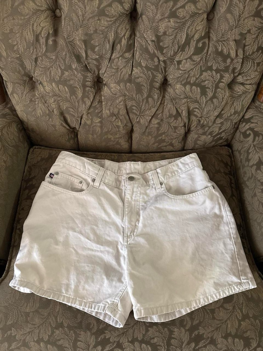 Ralph Lauren light khaki Denim High-Rise Jean Shorts